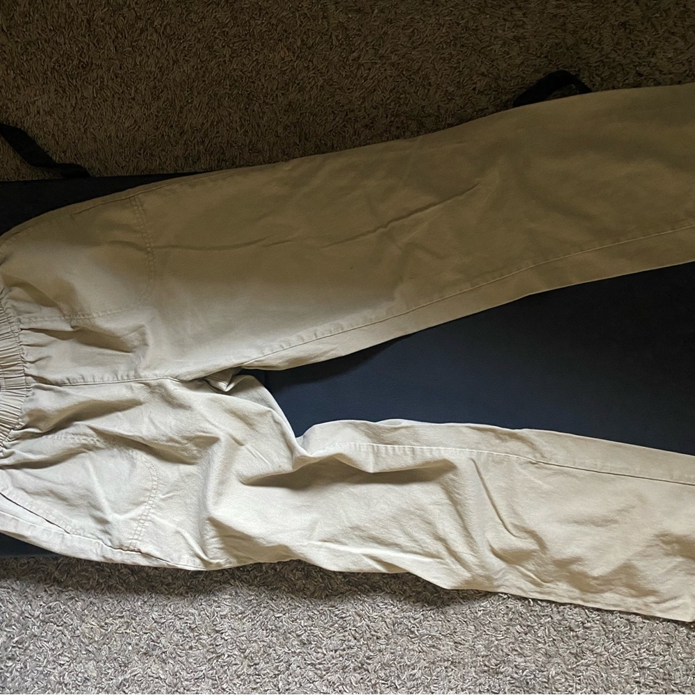 Brown button free pants